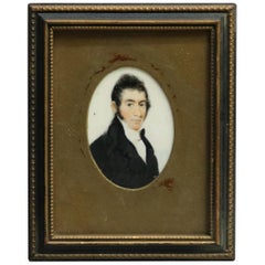 Miniature British Portrait Painting of Statesman, John Caldwell, 18th Century