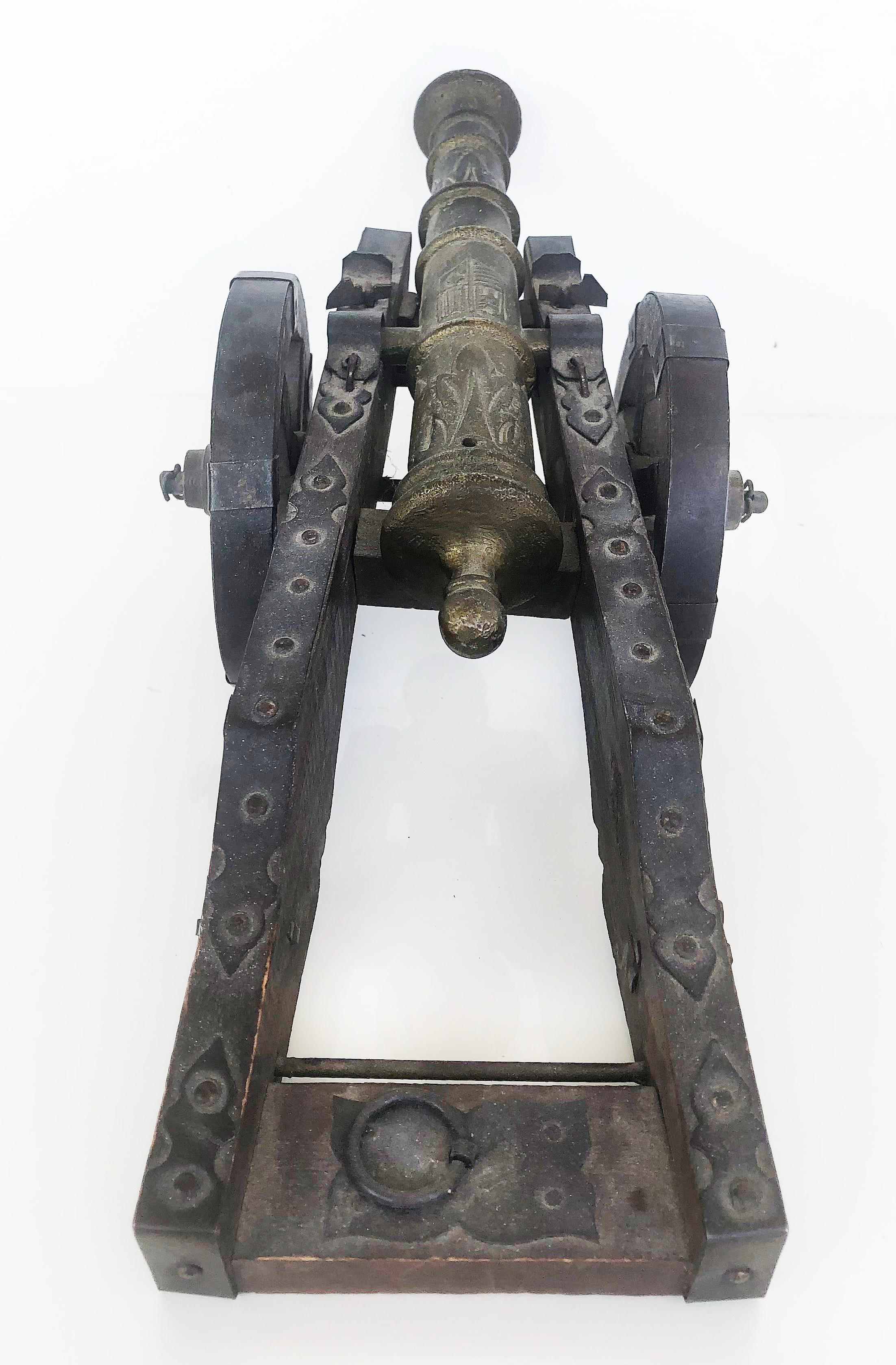 vintage cast iron cannon