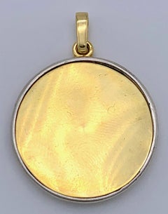Antique Miniature Choice of Paris Watercolor Pendant Silver Gilt Gold