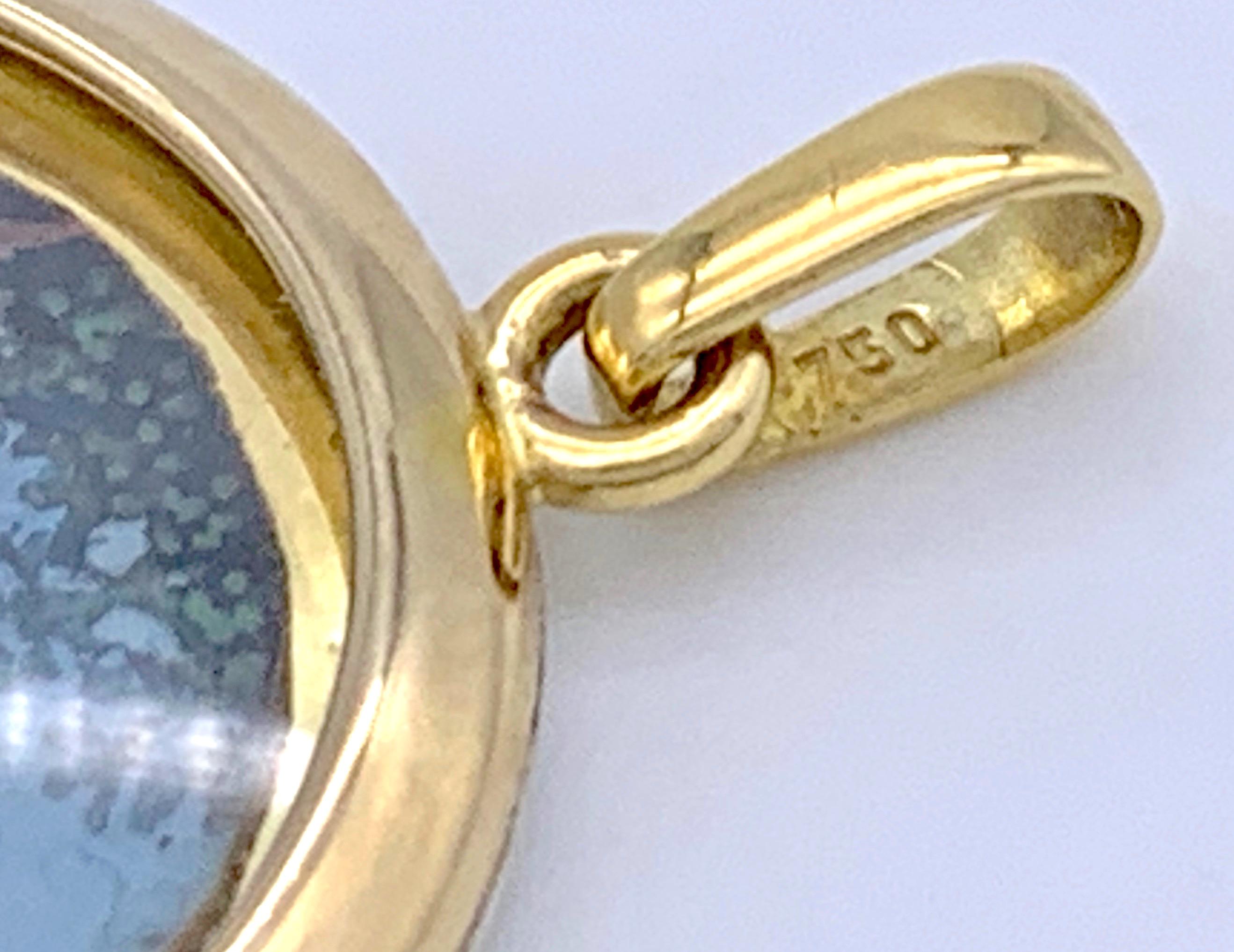 Antike antike Miniaturwahl von Paris Aquarell-Anhänger Silber vergoldet Gold Damen im Angebot