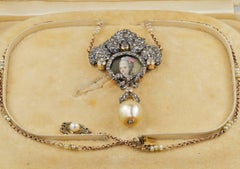 Antique Miniature Diamond Rare Huge Natural Basra Pearl Necklace