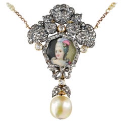 Antique Miniature Diamond Rare Huge Natural Basra Pearl Necklace