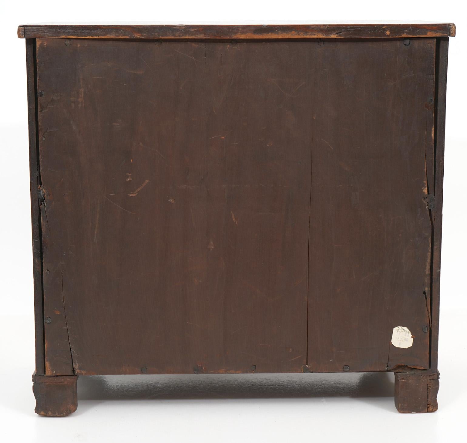 Antique Miniature English Mahogany Bow Front Hepplewhite Chest - Circa 1820's For Sale 2