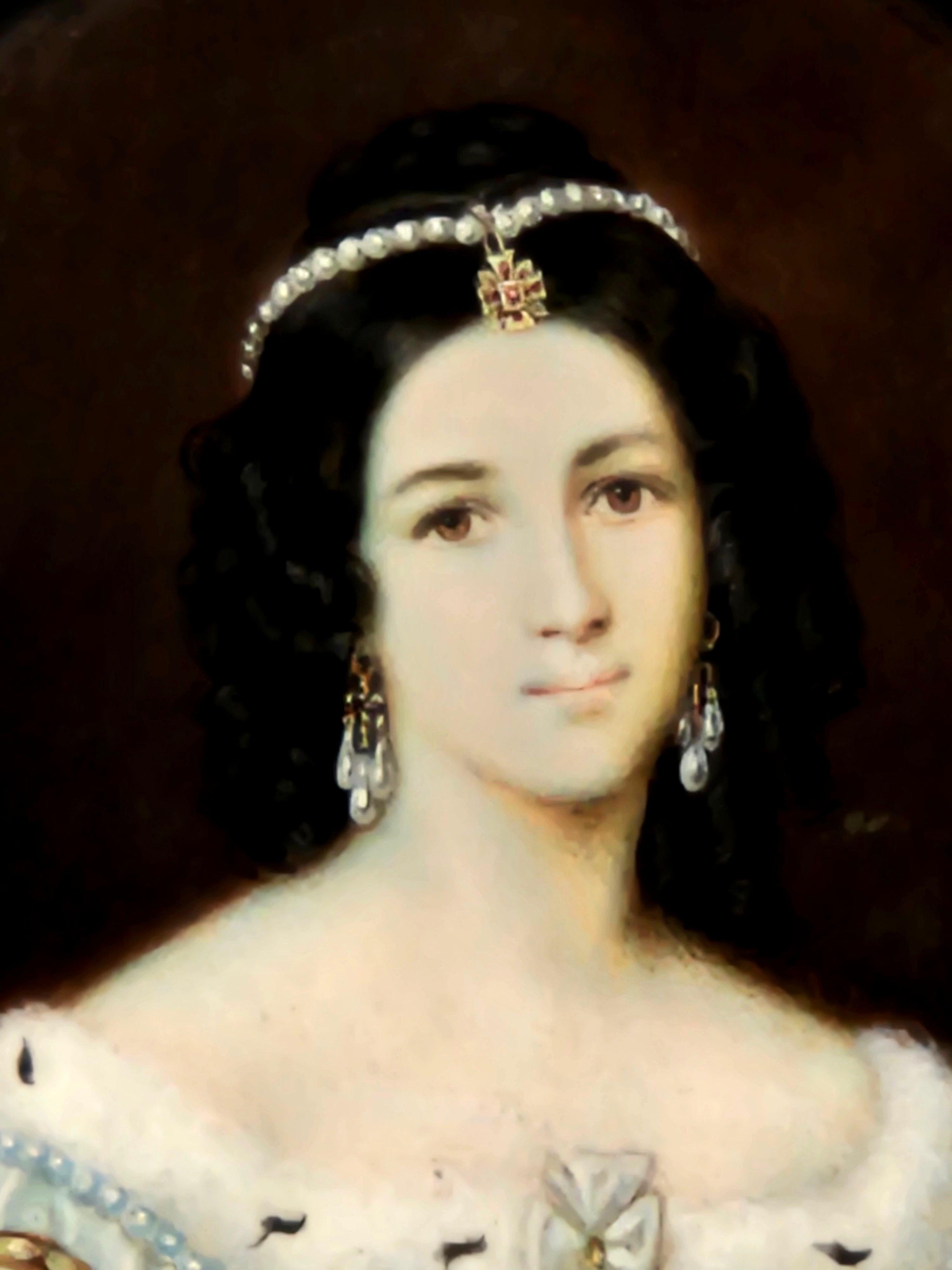 Antike französische Miniatur-Porträtmalerei, signiert 19. (Französisch) im Angebot