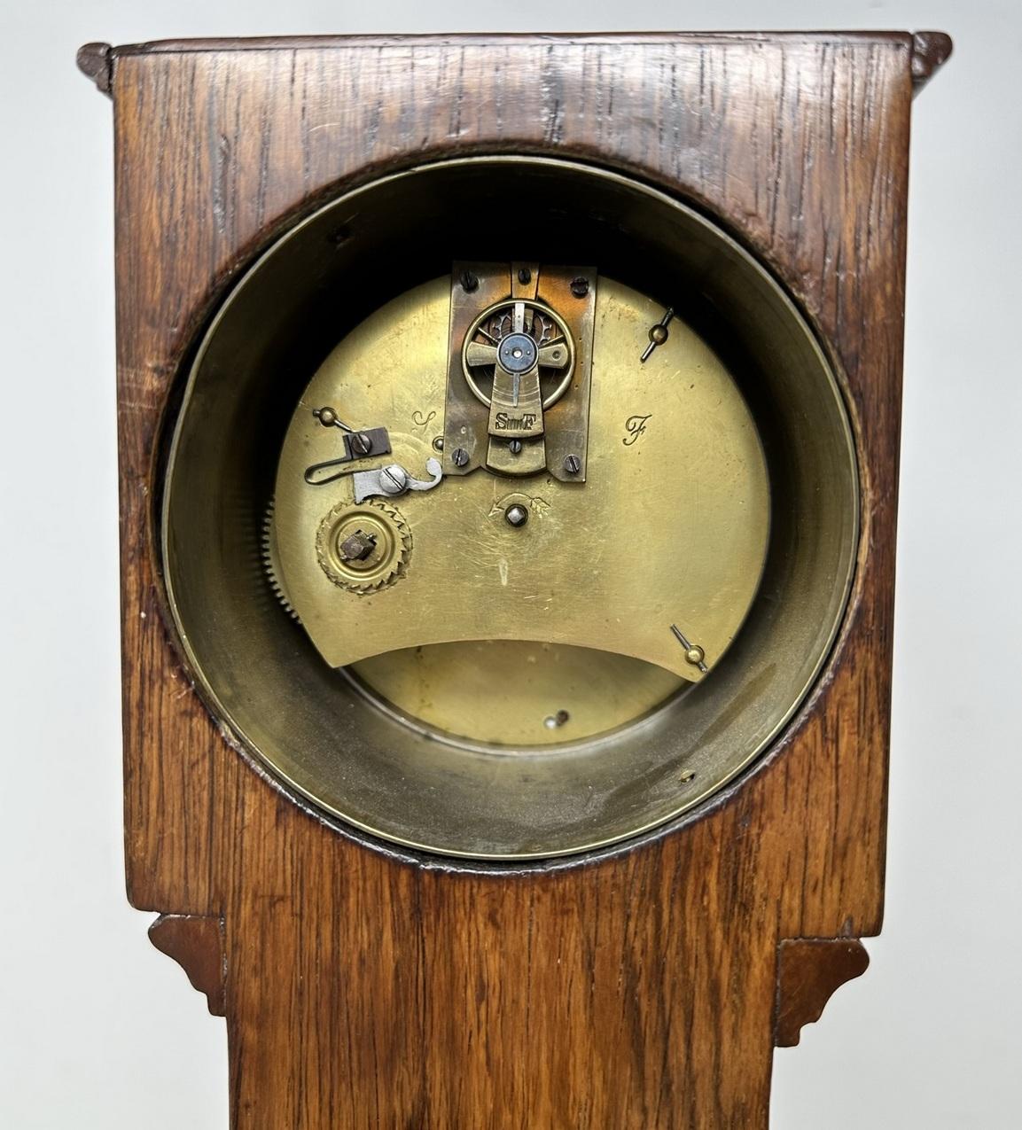 Antique Miniature Mahogany Boxwood Longcase Clock Thermometer Barometer 19th Ct 2