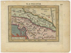 Carte miniature ancienne de la province romaine d'Illyricum (Dalmatie)