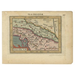 Carta geografica antica in miniatura della provincia romana di Illyricum "Dalmatia