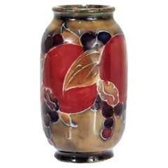 Used Miniature Moorcroft Pottery Pomegranate Vase with Mottled Yellow Ground