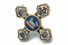 Antique Miniature Mosaic Brooch