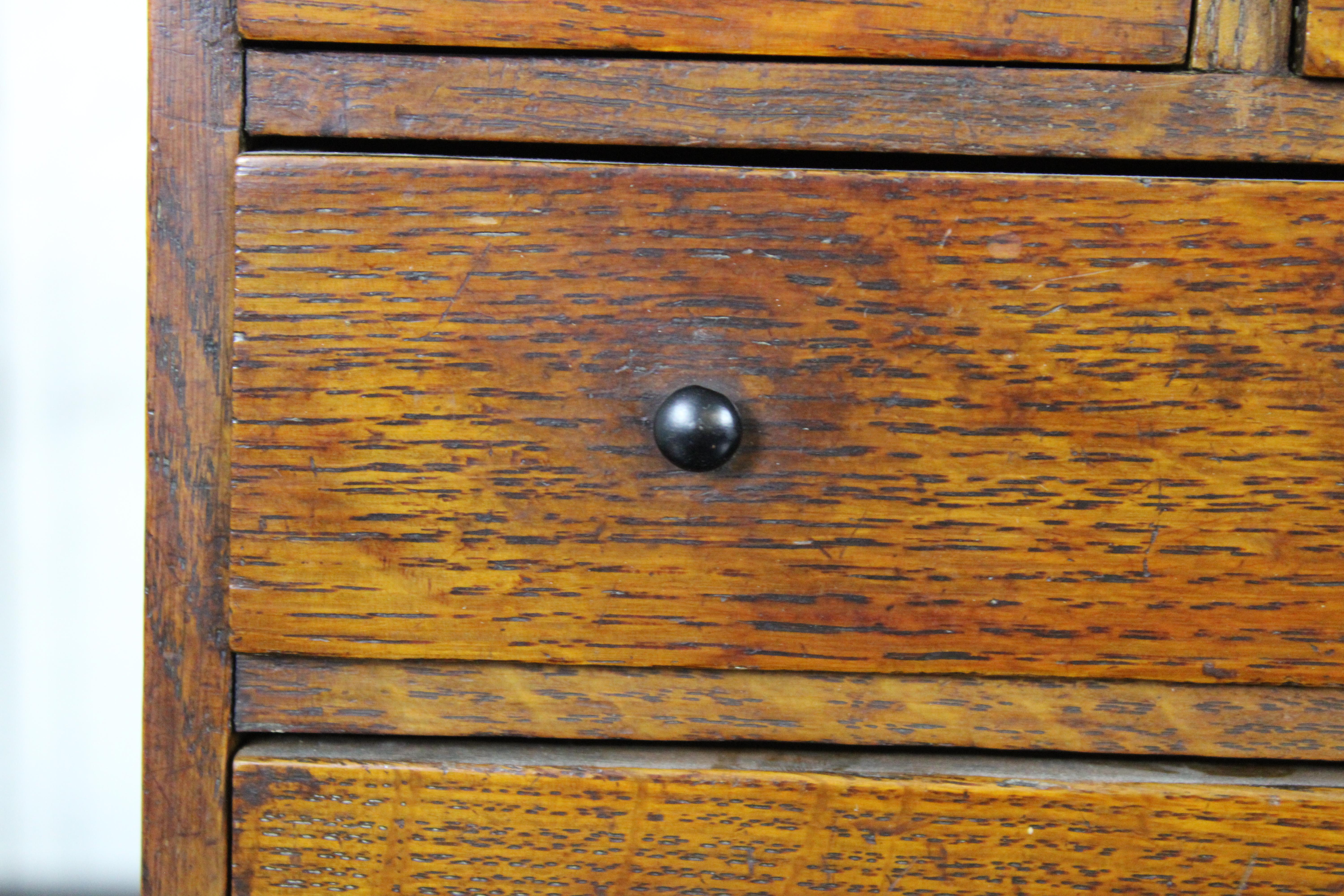 Antique Miniature Oak Salesman Sample Dresser Chest Toy Doll Furniture 3