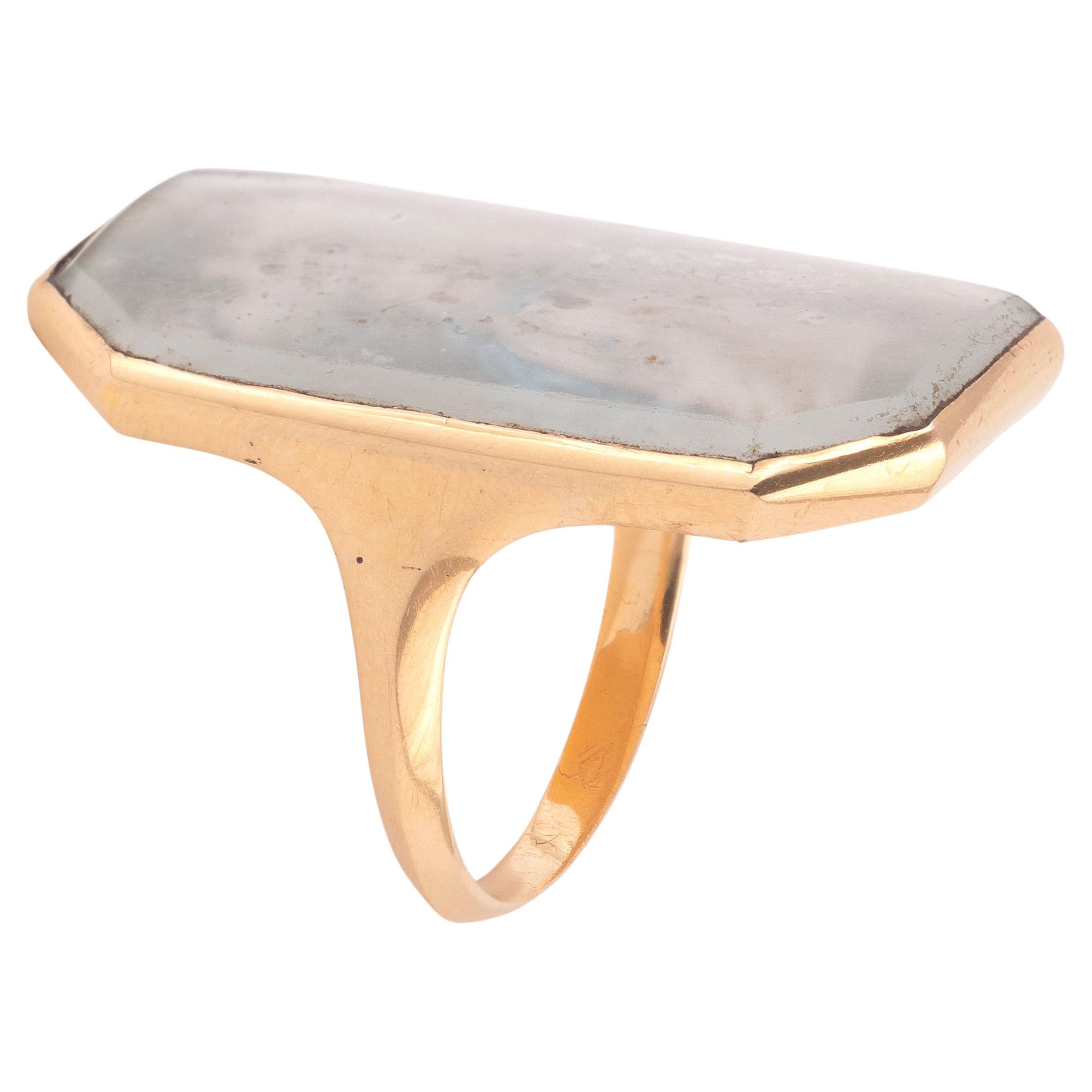 Antique Miniature Of A Elegant Lady Ring Of The Late 18th Century In Excellent Condition For Sale In Firenze, IT