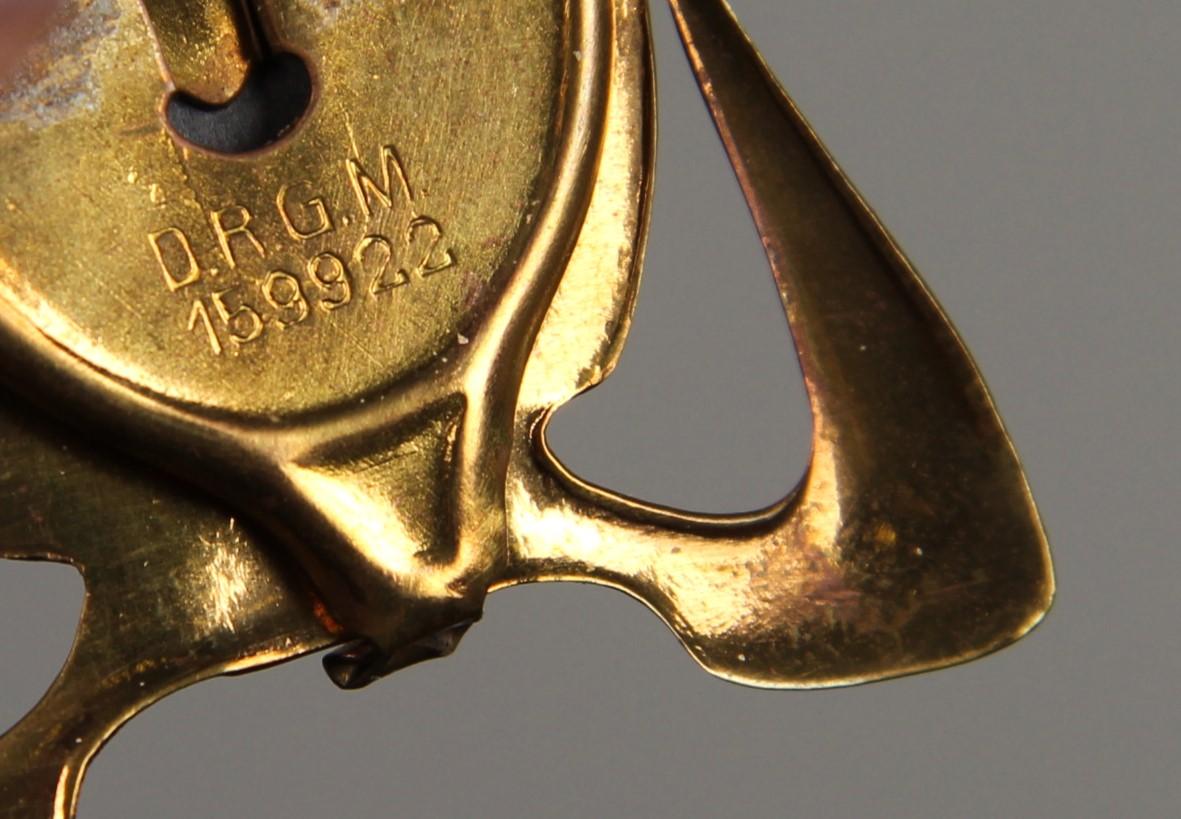 Art nouveau Cadre miniature ancien, France, Art Nouveau, années 1910, 2 x 2 cm en vente