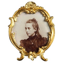 Cornice antica in miniatura, Vittoriana, Francia, 1880, 5 x 5 cm