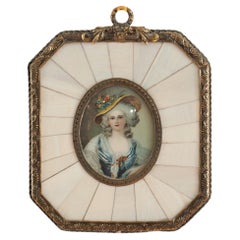 Antique Miniature Portrait of Élisabeth of France