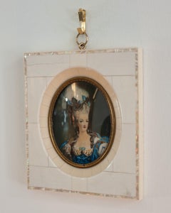 Antique Miniature Portrait of Marie Antoinette