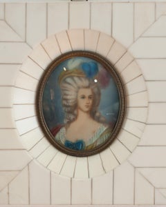 Antique Miniature Portrait of Marie Antoinette