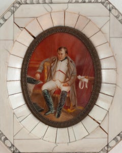 Portrait miniature ancien de Napoléon Ier à Fontainebleau