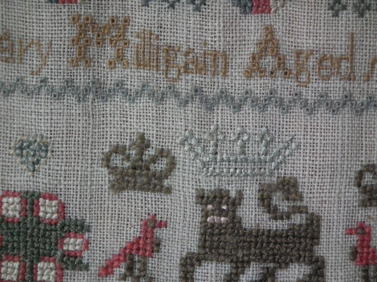 Antique Miniature Sampler, 1795 by Mary Milligain 8