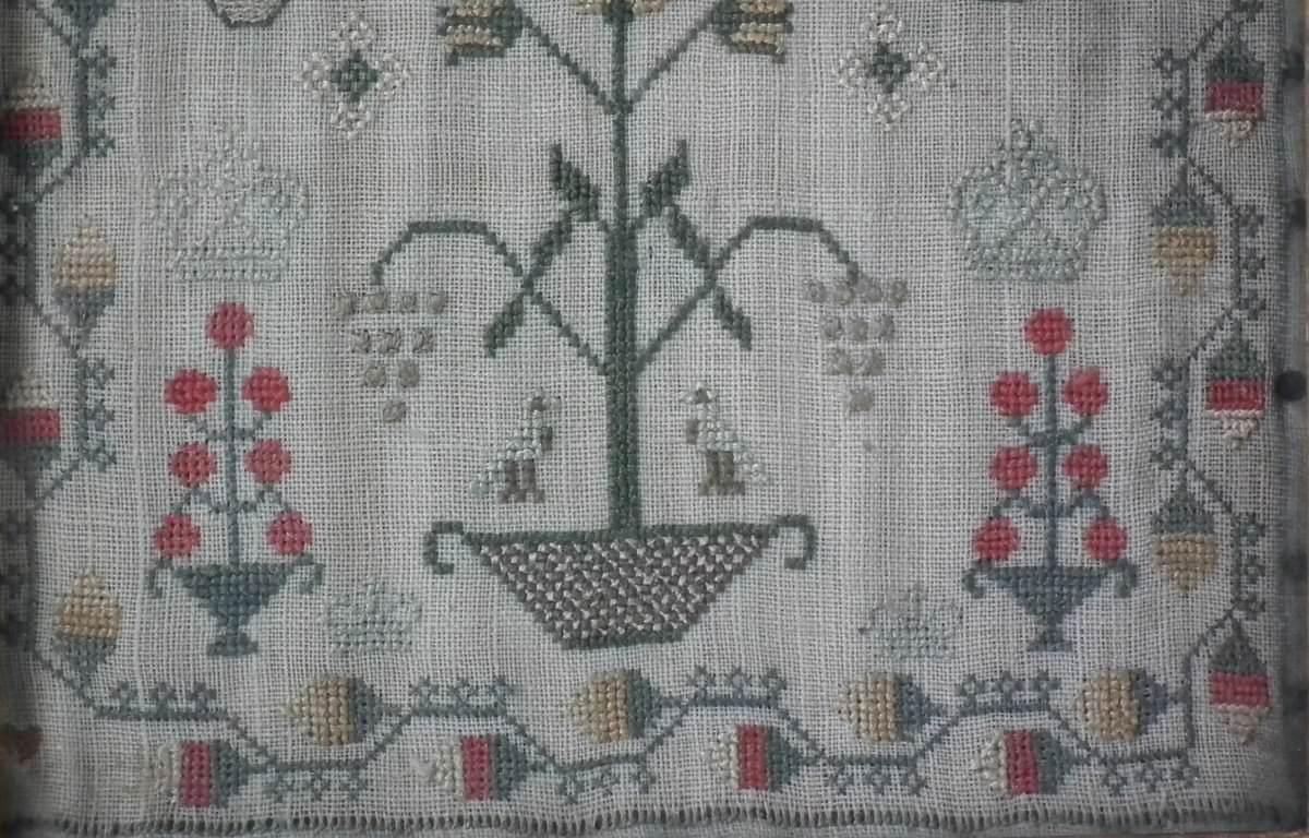 Antique Miniature Sampler, 1795 by Mary Milligain 2