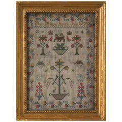 Antique Miniature Sampler, 1795 by Mary Milligain