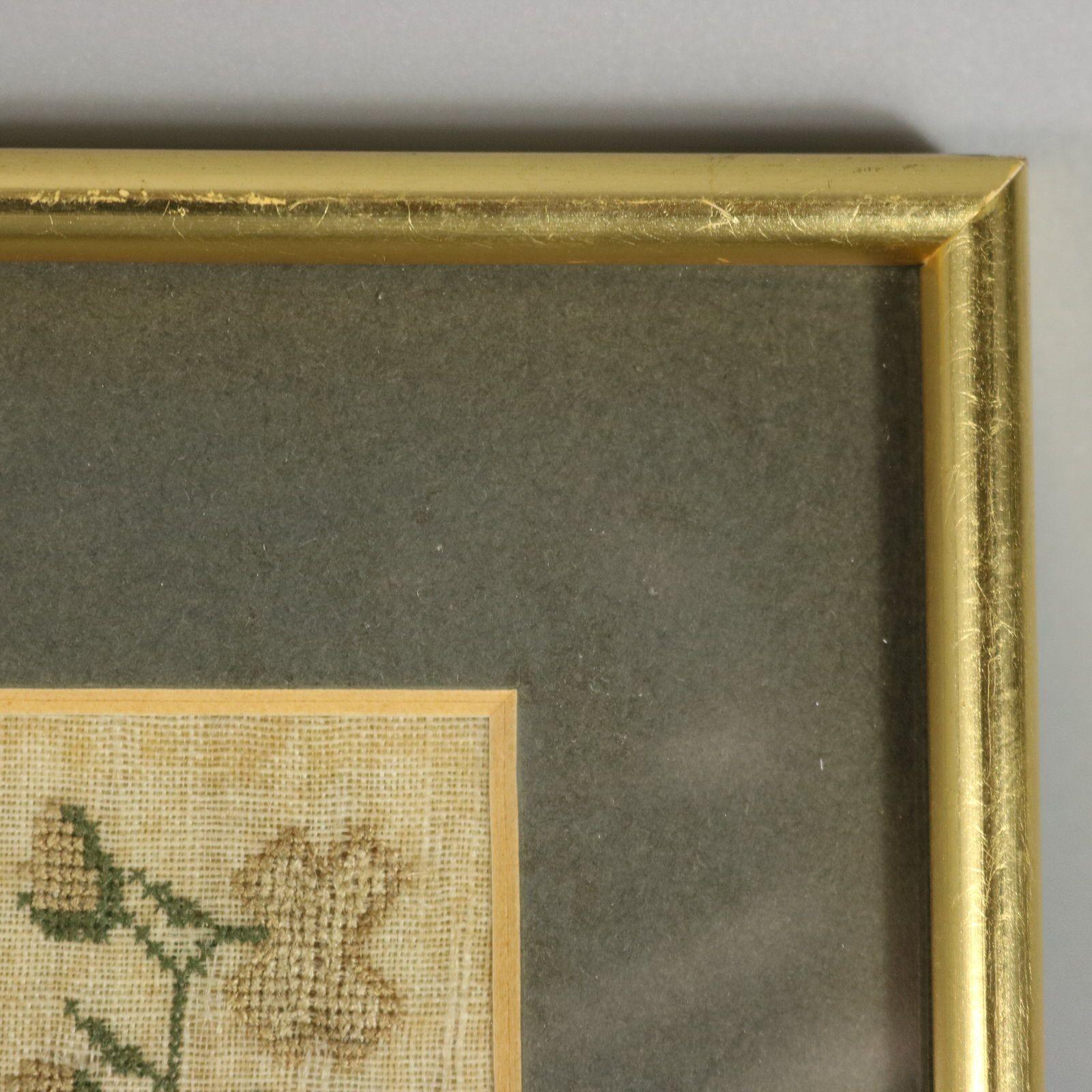Antique Miniature Sampler with House For Sale 2