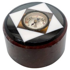 Antique Miniature Specimen Marble or Hard Stone Compass