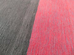 Antique Minimalist Indian Cotton Dhurrie Rug, circa 1930