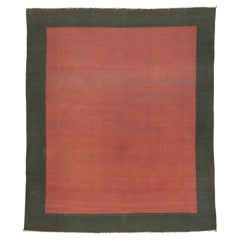 Tapis Dhurrie indien ancien minimaliste en coton, vers 1930