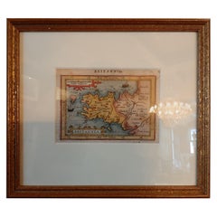 Antique Minitature Map of Western France by Ortelius '1609'