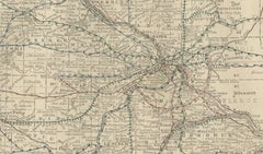 Antique Minnesota Map Wall Art by Rand McNally, Color Lithograph, 1888