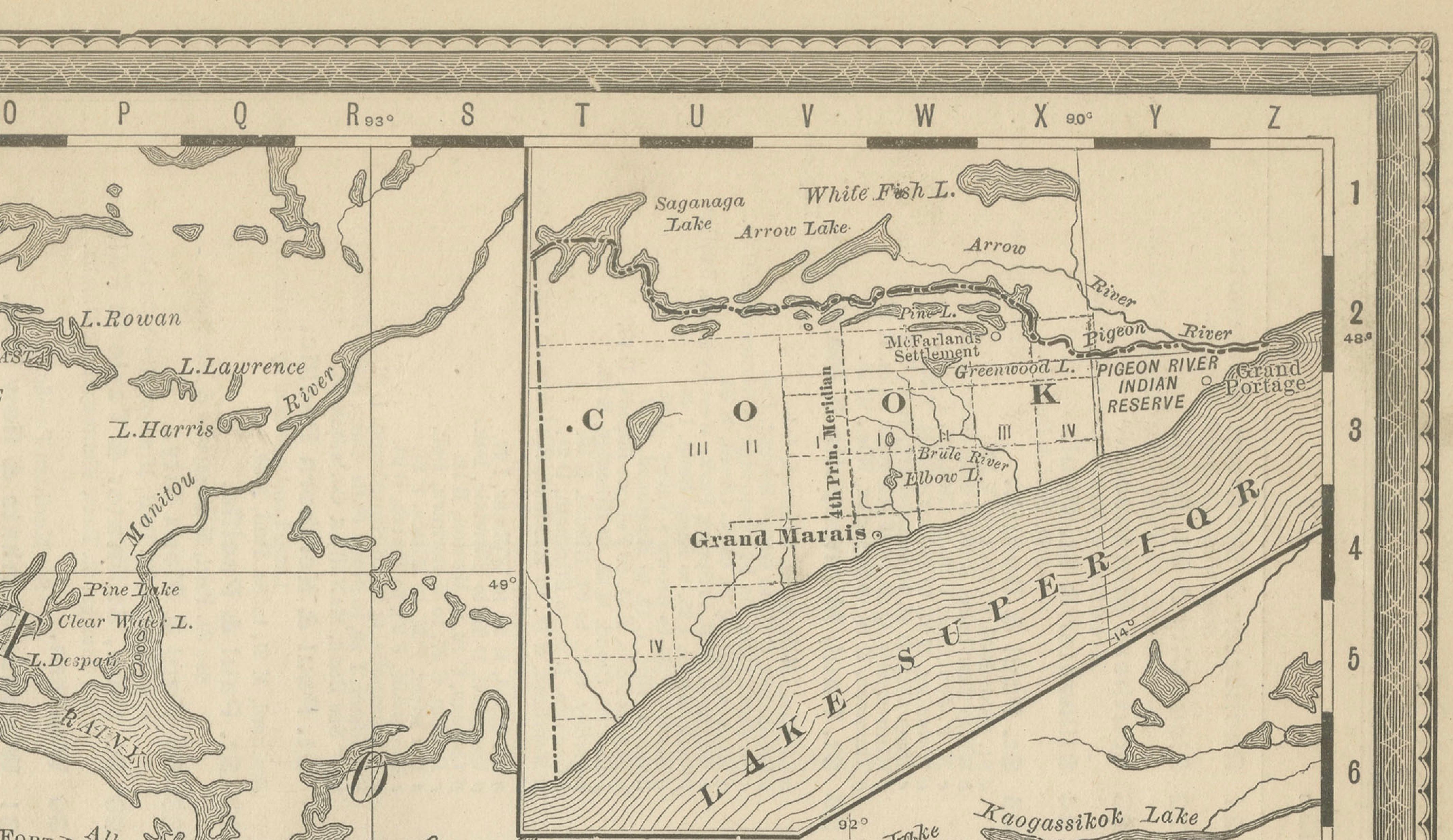 Antique Minnesota Map Wall Art by Rand McNally, Color Lithograph, 1888