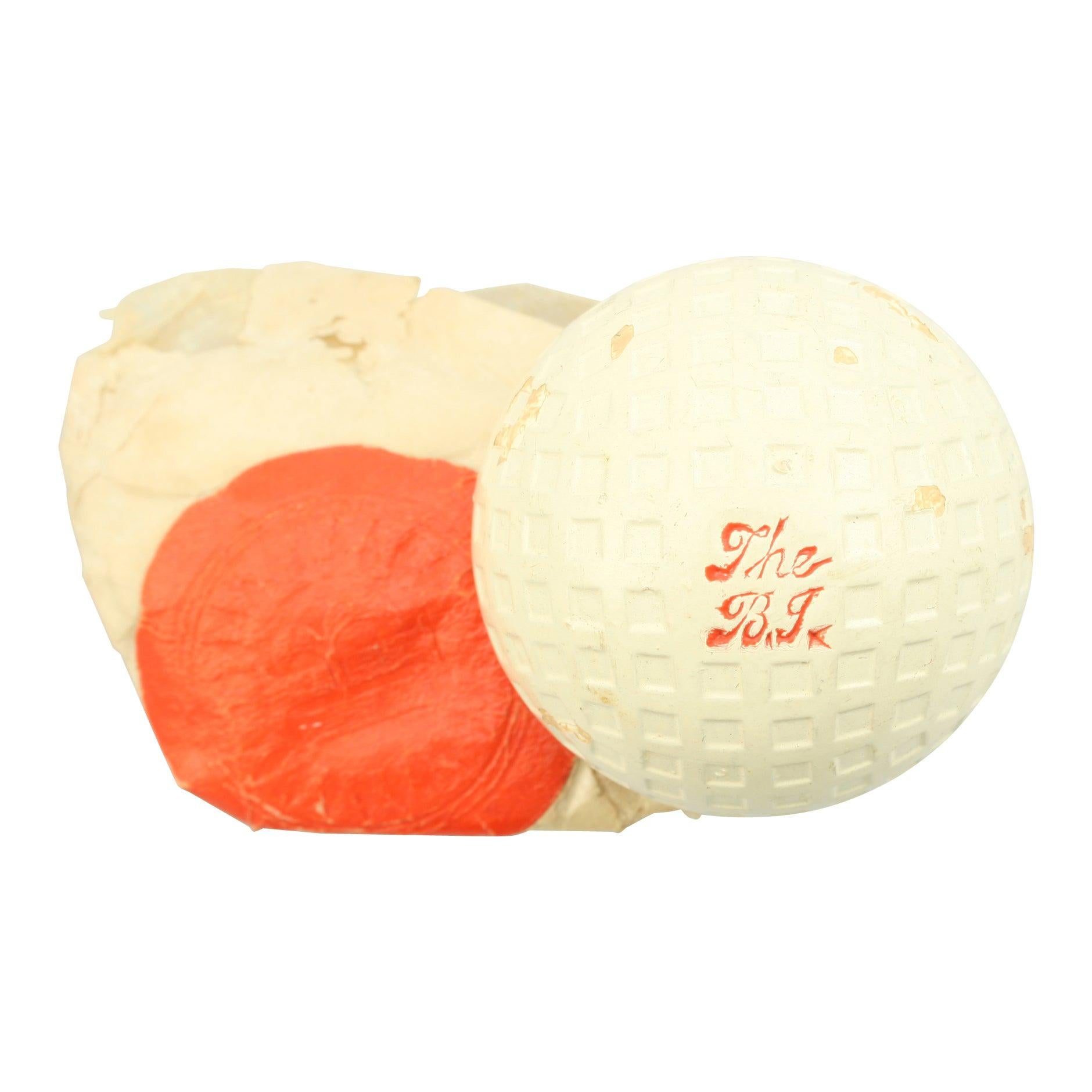 Antique Mint Condition Mesh Patterned 'B.i' Golf Ball For Sale