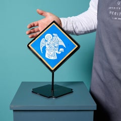 Antique Minton & Co Encaustic Tile of Archangel