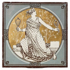 Antique Minton & Co Tile of Classical Musicians by John Moyr Smith