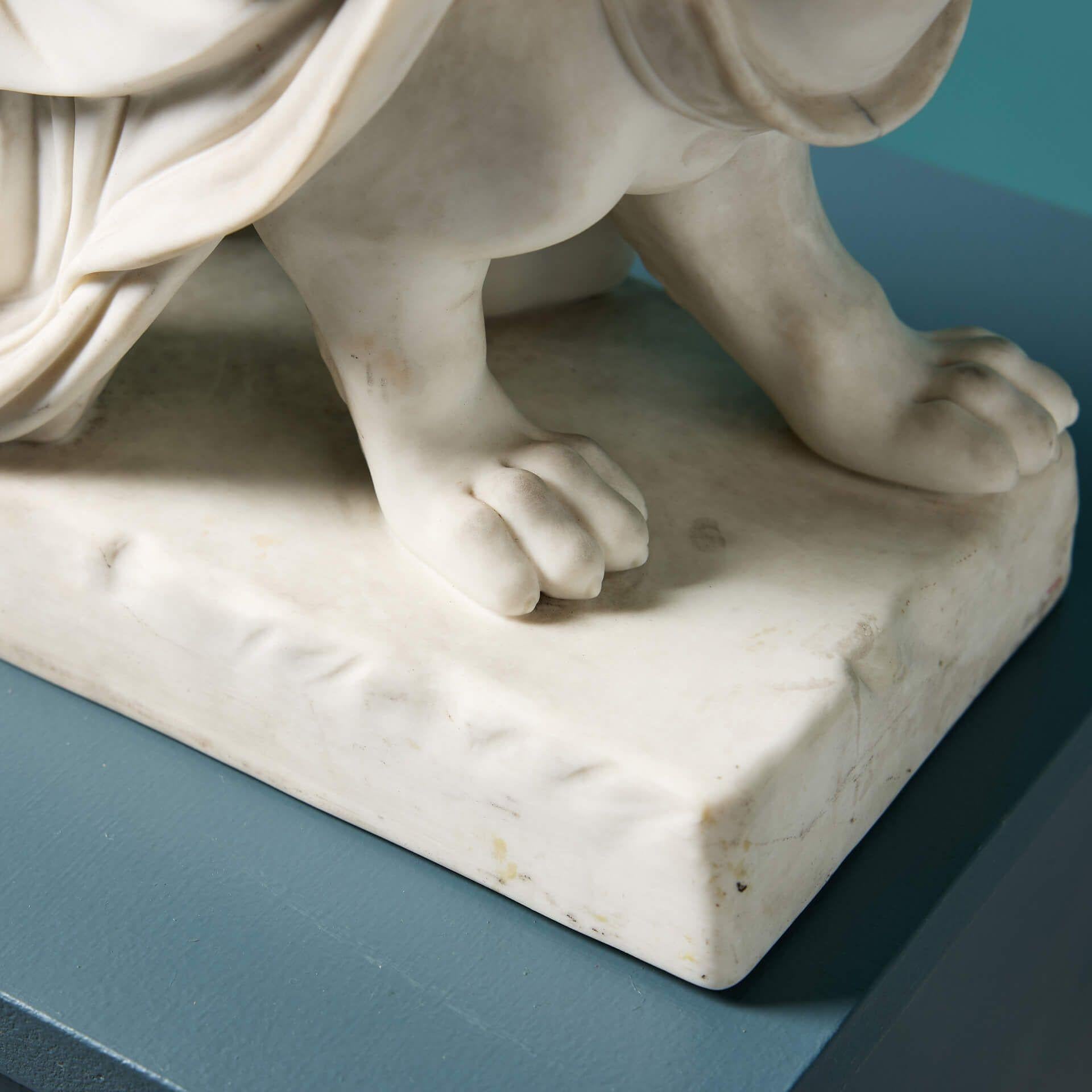 Céramique Sculpture ancienne en faïence de Minton représentant Ariane et la Panthère par John Bell en vente