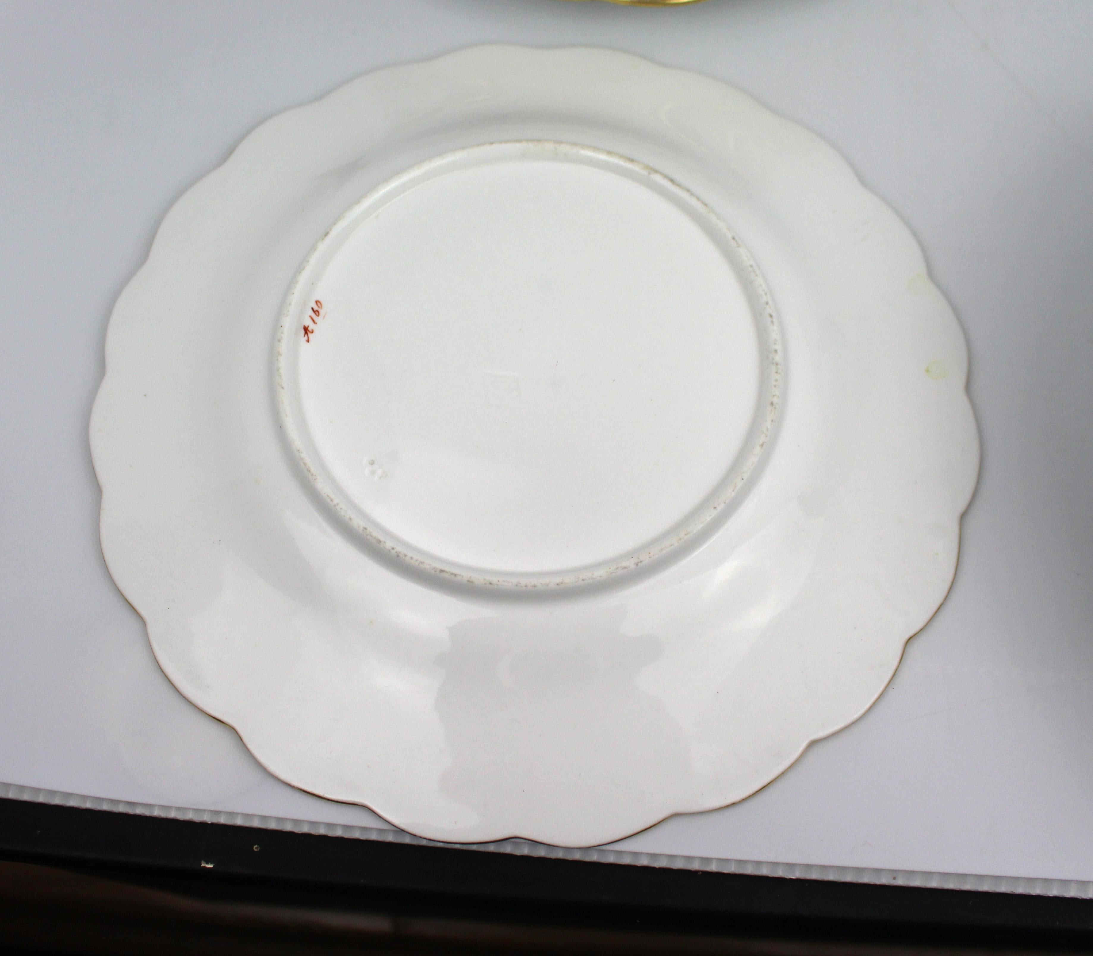 Antikes viktorianisches Minton-Dessertservice aus Porzellan mit Teilen im Angebot 8