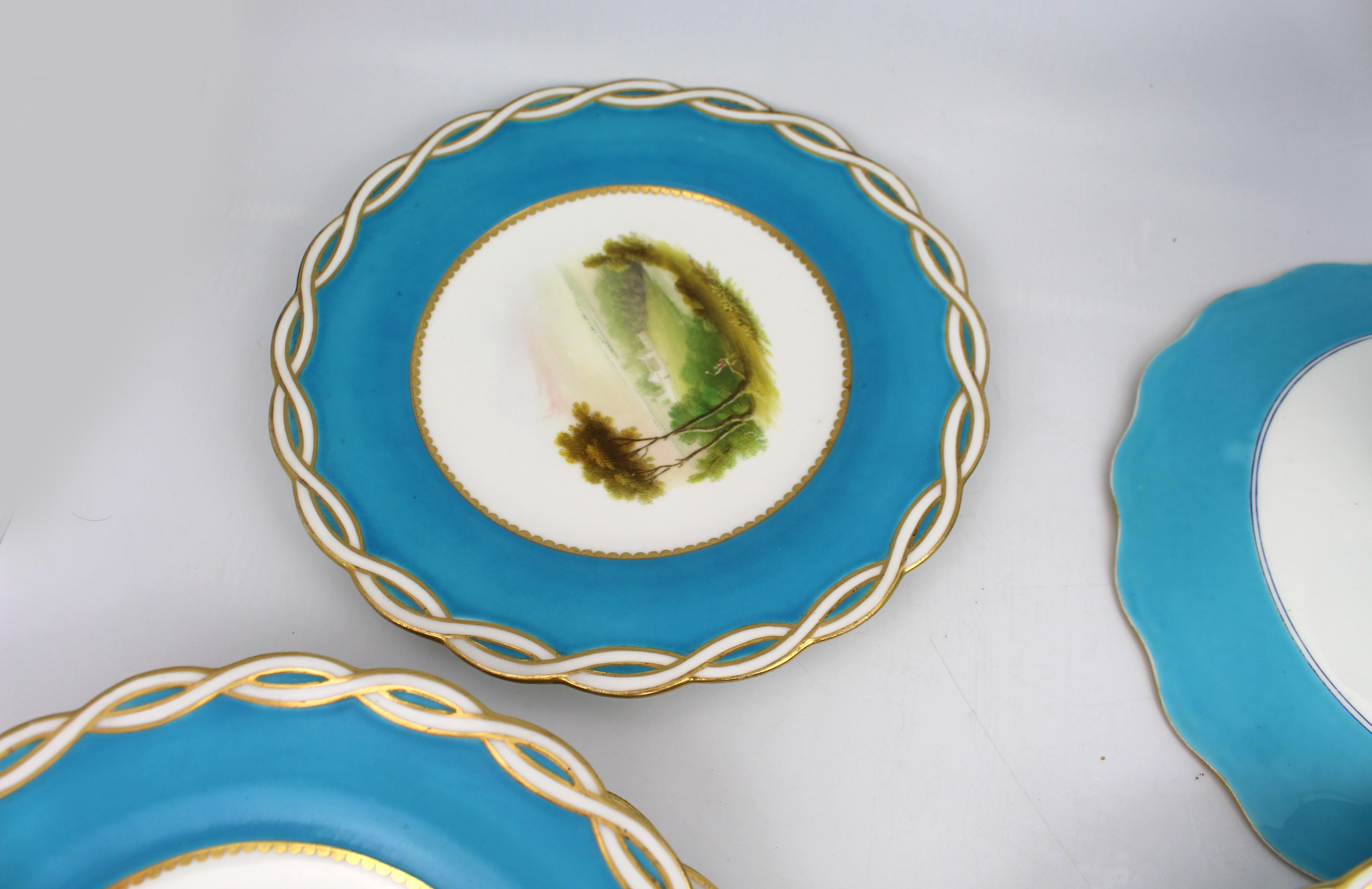 Antikes viktorianisches Minton-Dessertservice aus Porzellan mit Teilen im Angebot 10