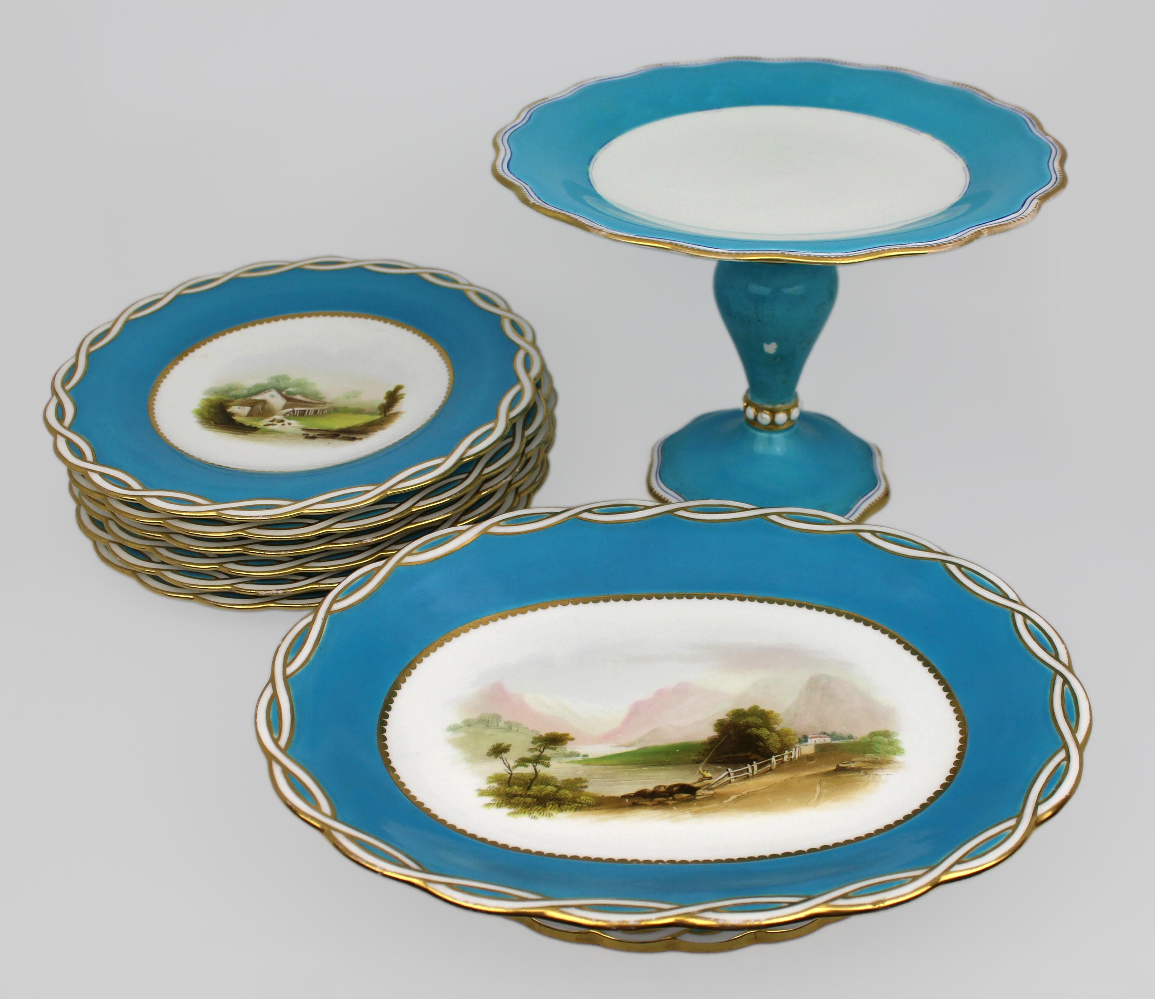Antikes Minton Viktorianisches Porzellan Teil Dessert Service - 6 Teller, 1 Kompott, 1 großes Kompott - Minton Farbgebung

Dieses elegante Dessertservice besteht aus 6 Tellern, 1 Kompott und 1 großen Kompott, die alle von Minton in der