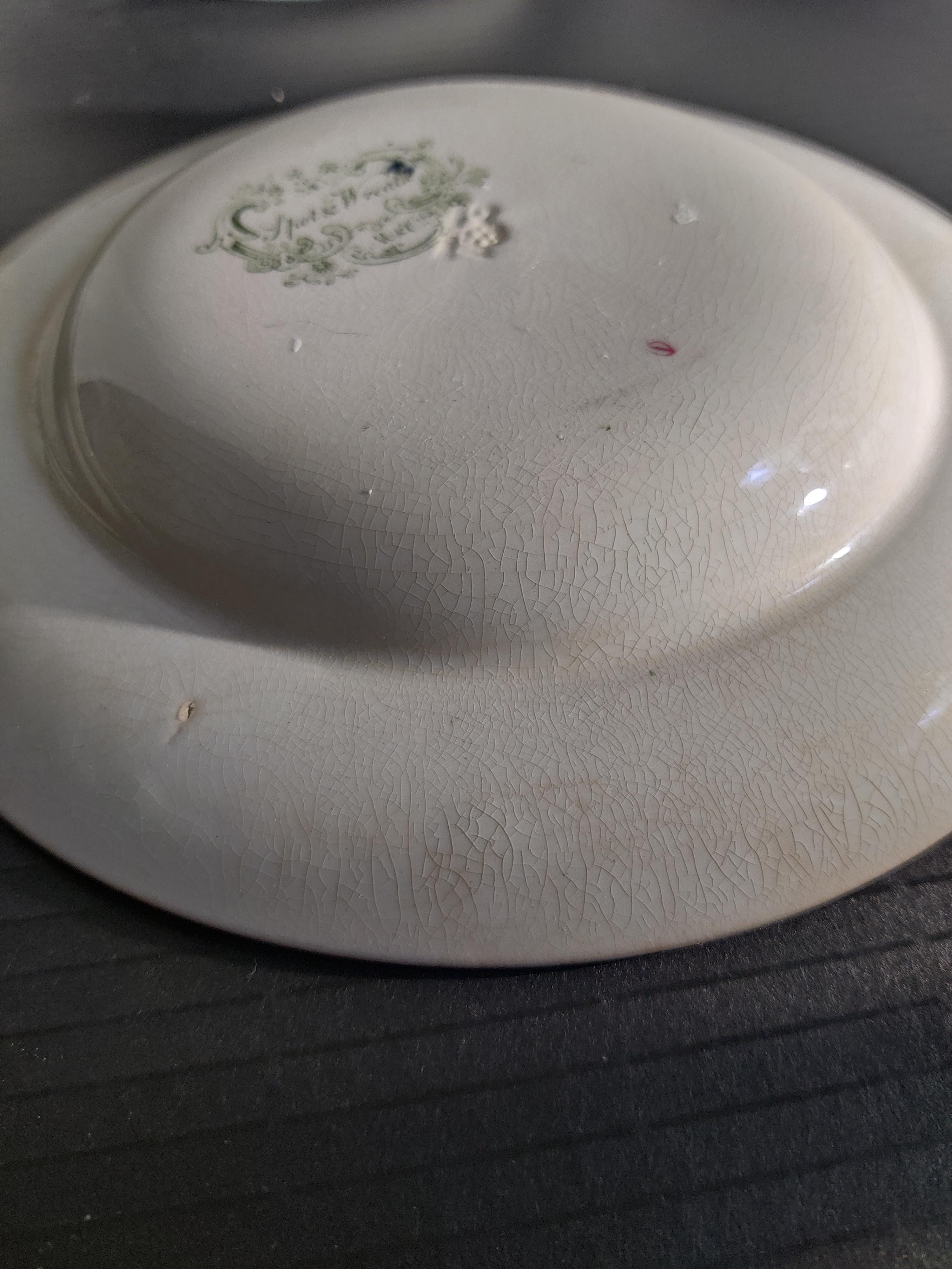 Bols à soupe et couronnes anciens Mintons et Boyle Spot and Wreath en vente 4