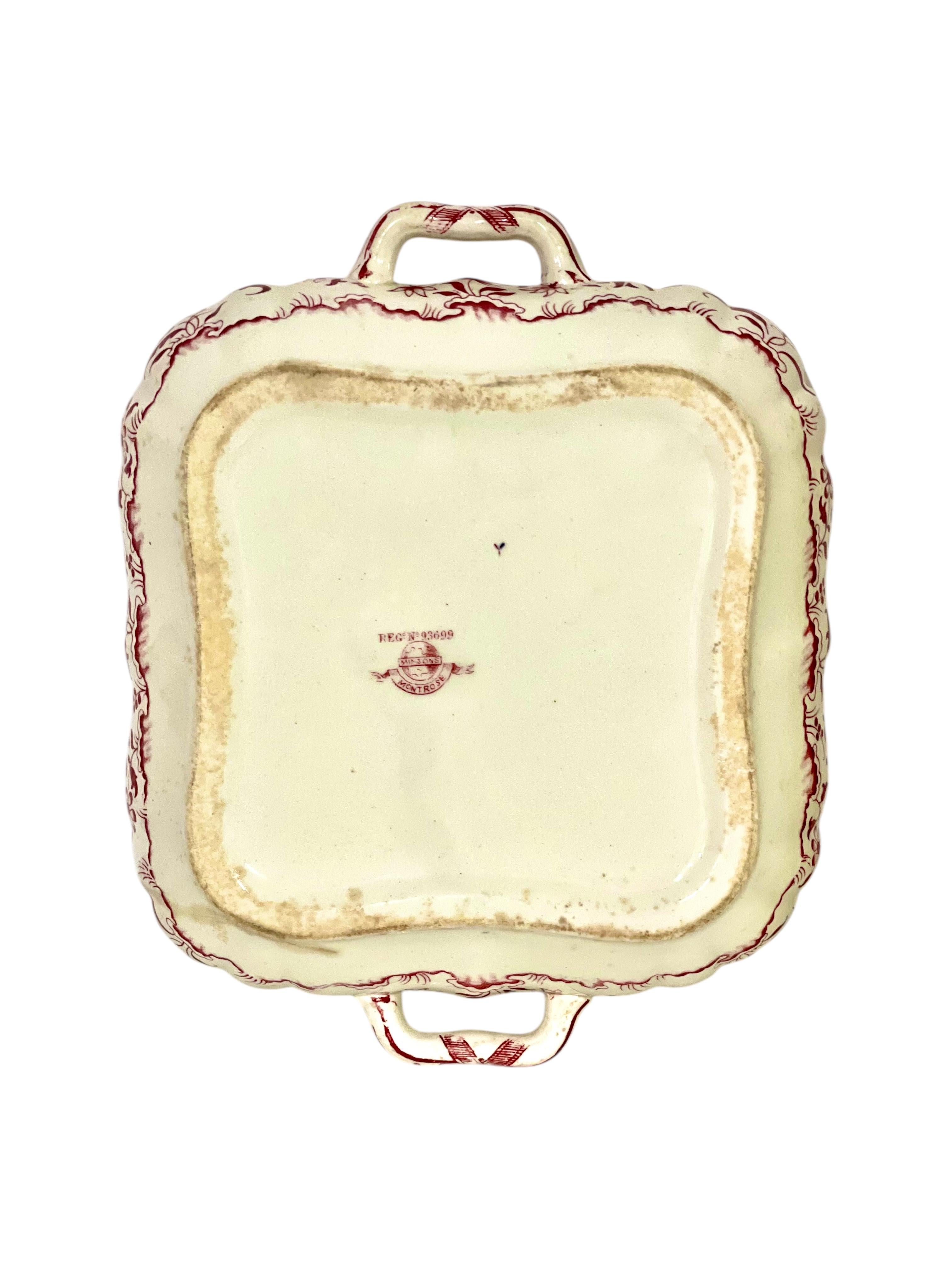 Antiguo Plato para Verduras con Tapa Minton's en Patrón Montrose, Siglo XIX en venta 9