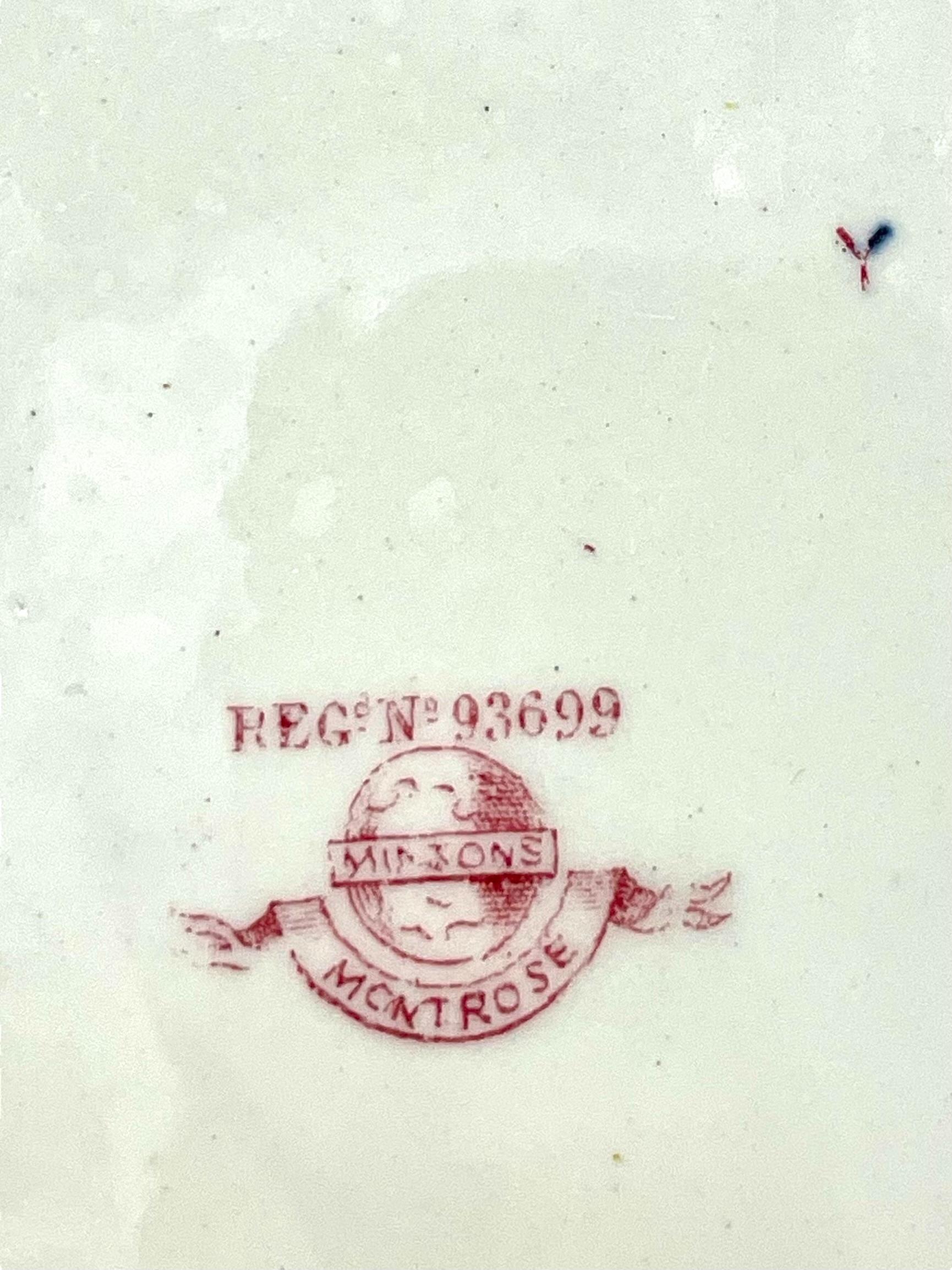 Antiguo Plato para Verduras con Tapa Minton's en Patrón Montrose, Siglo XIX en venta 10