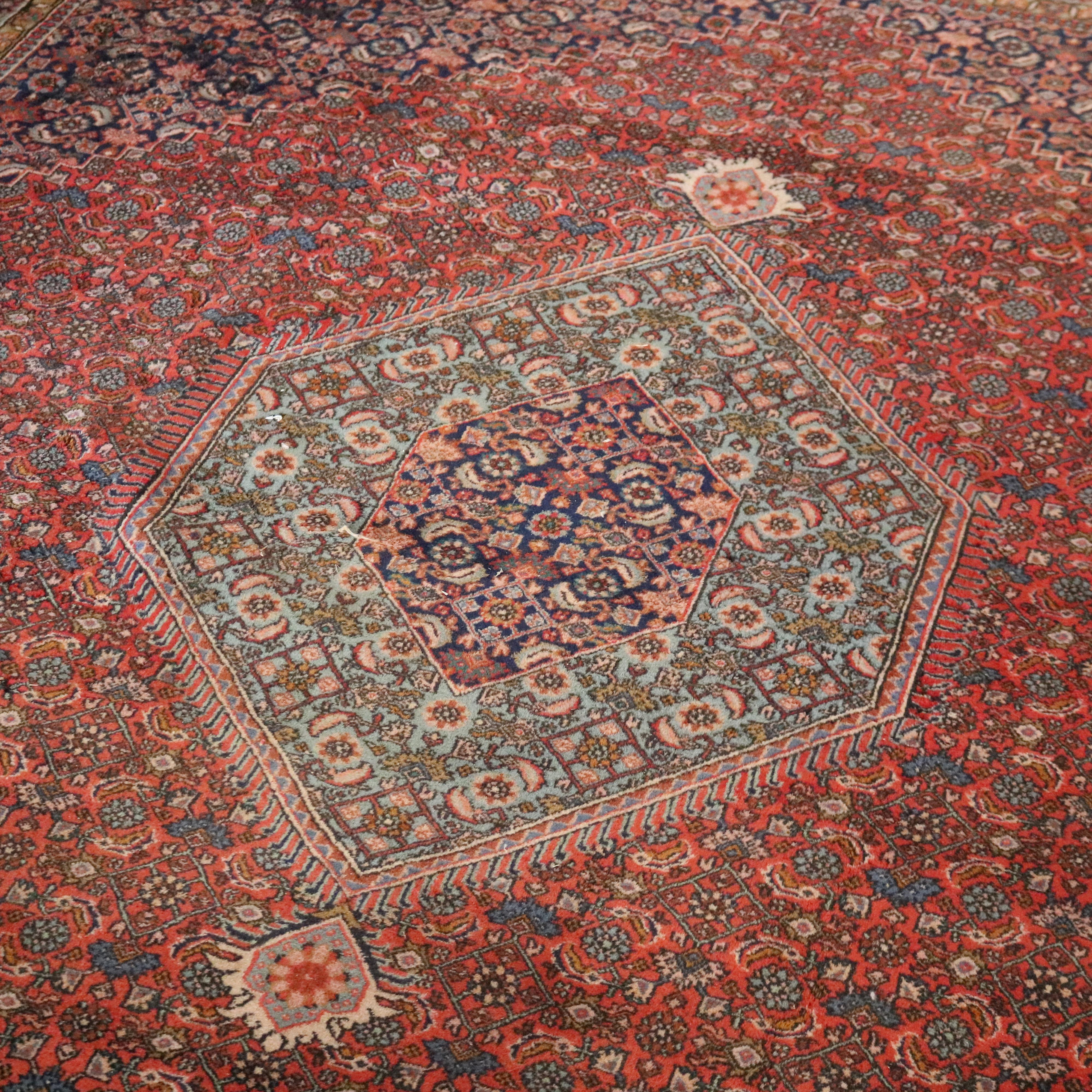 Asian Antique Mir Persian Oriental Rug Circa 1930 For Sale