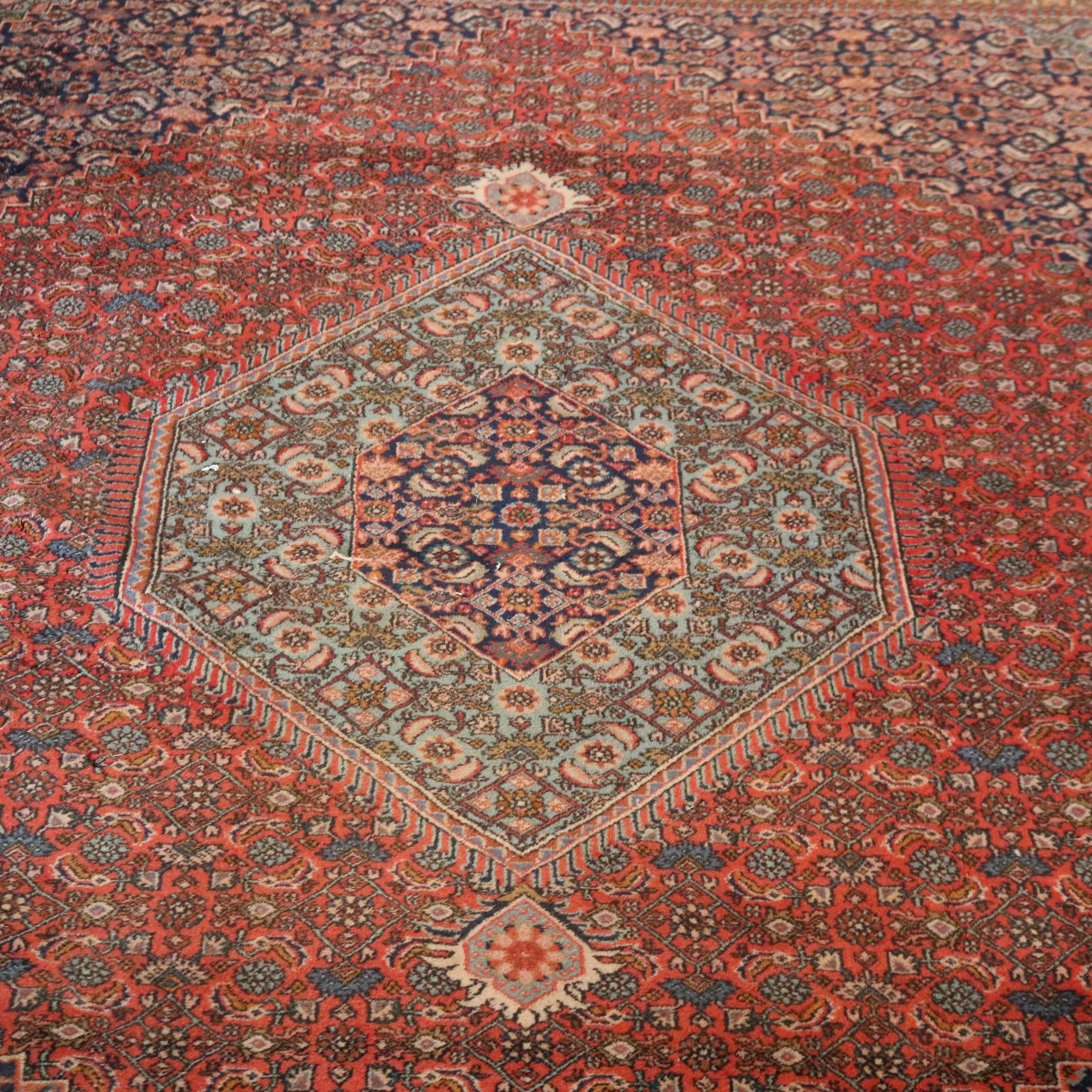 Antique Mir Persian Oriental Rug Circa 1930 In Good Condition For Sale In Big Flats, NY