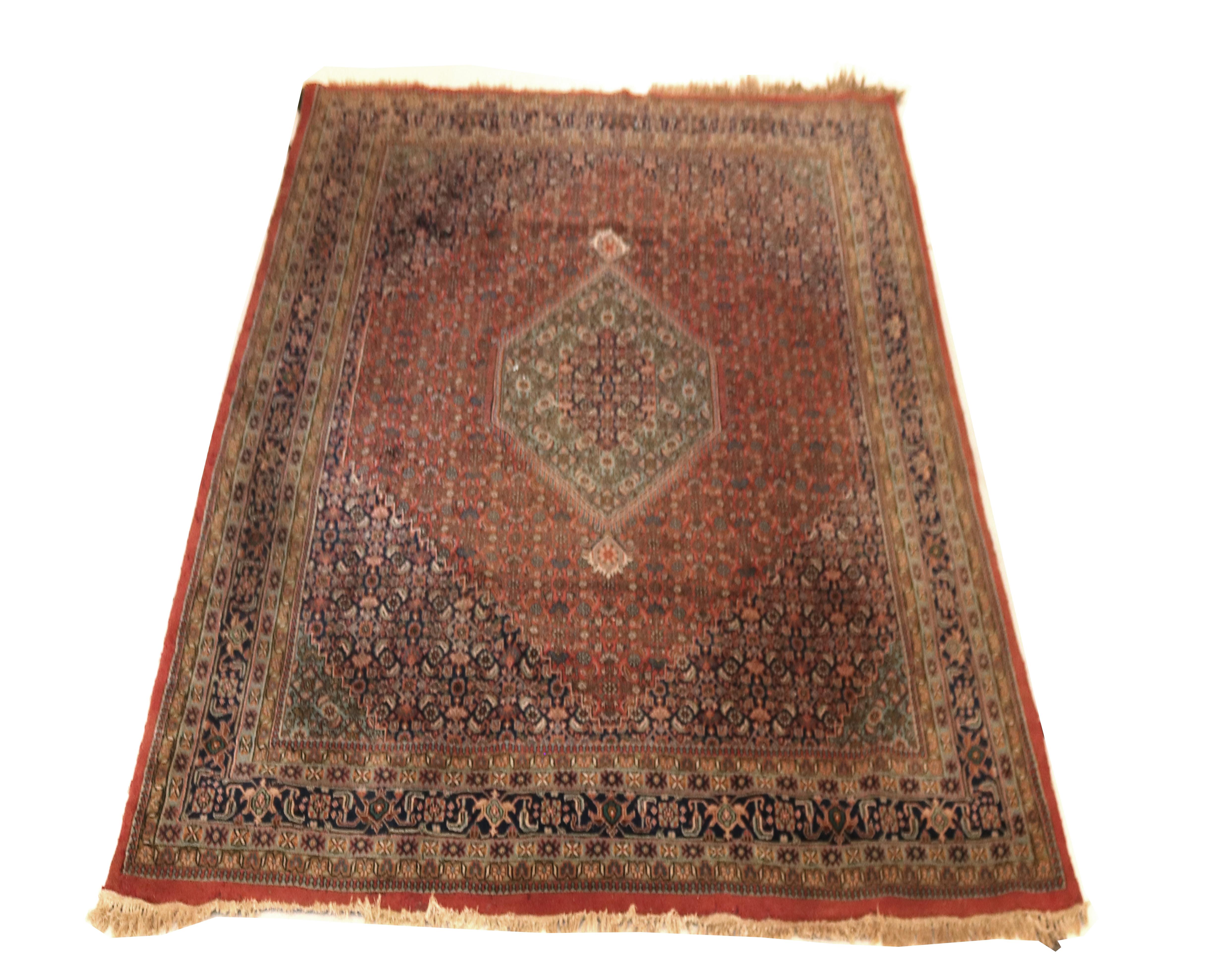 Wool Antique Mir Persian Oriental Rug Circa 1930 For Sale