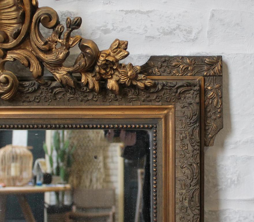 Metà XIX secolo Antique Mirror francese del XIX secolo in vendita