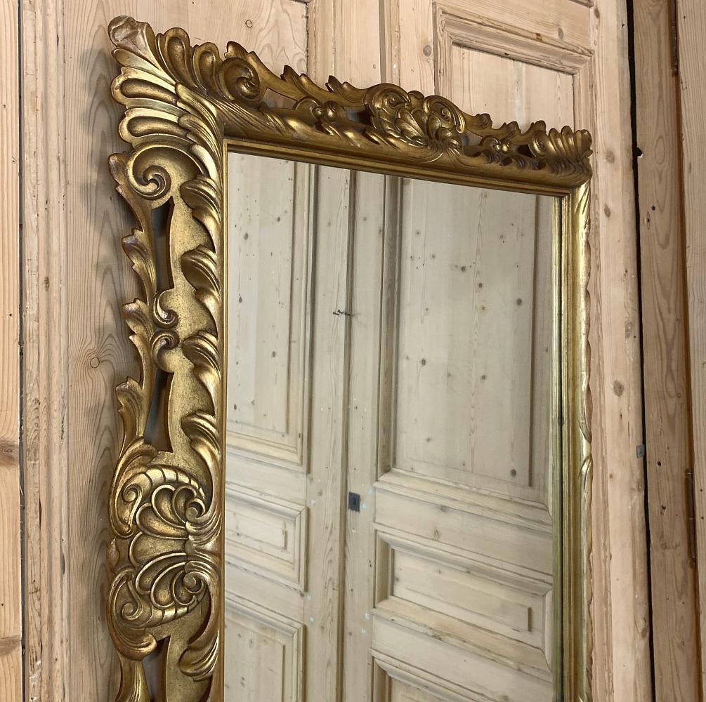 Antique Mirror, Italian Giltwood in Rococo Style 8