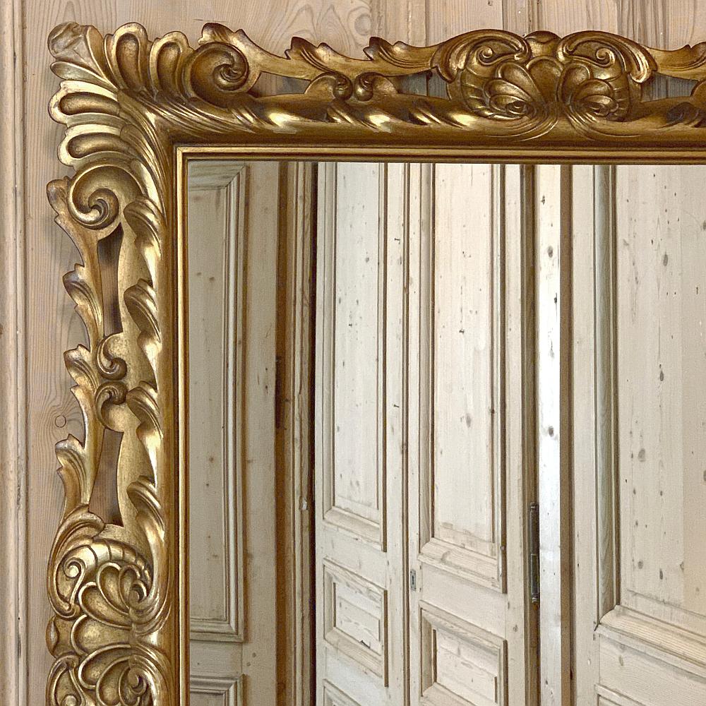 20th Century Antique Mirror, Italian Giltwood in Rococo Style