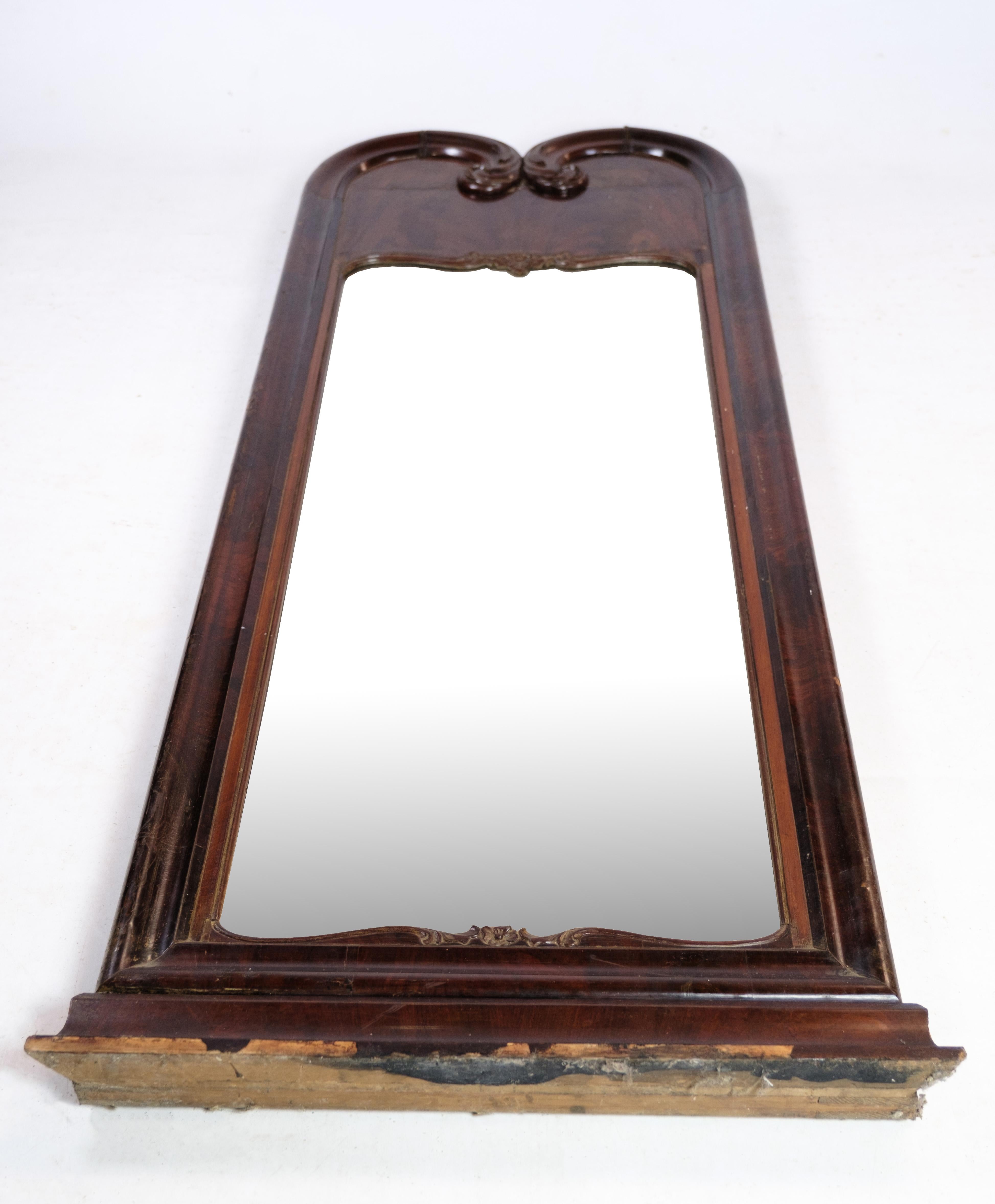 Antique Mirror, Mahogany, Denmark, 1840 For Sale 1
