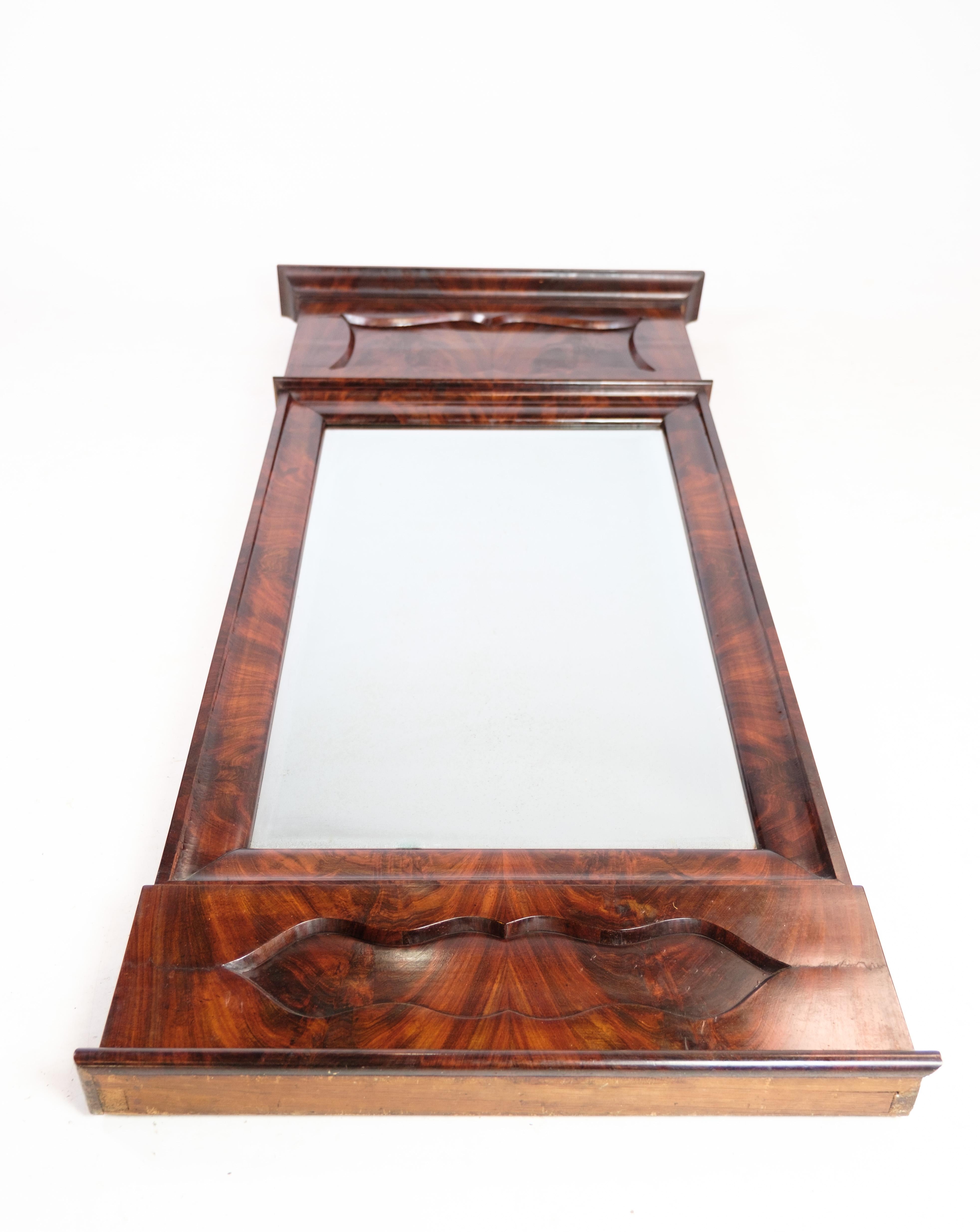 Antique Mirror, Mahogany, Late Empire, 1840 For Sale 4