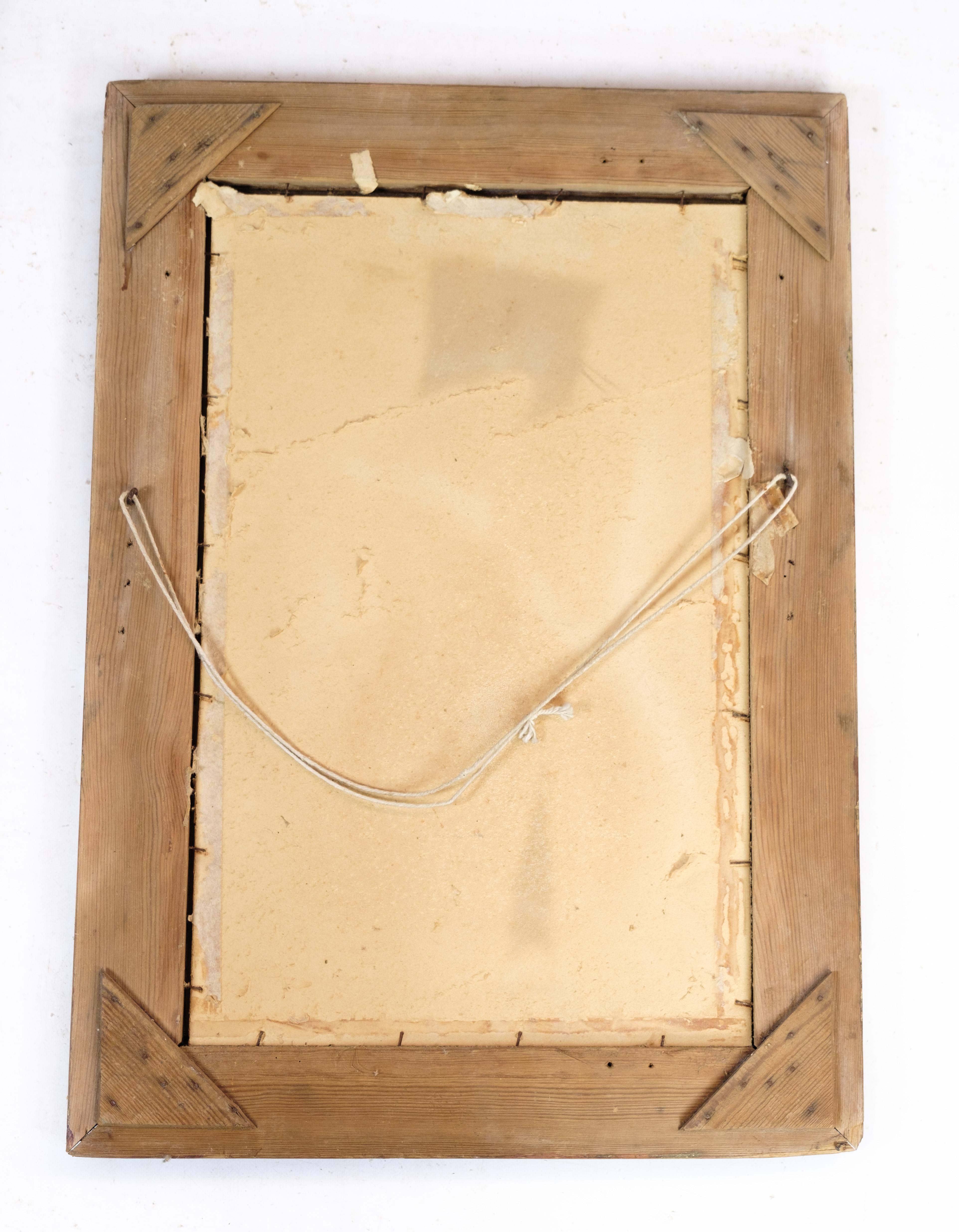 Antique Mirror, Oak, Gilding, 1920 For Sale 1
